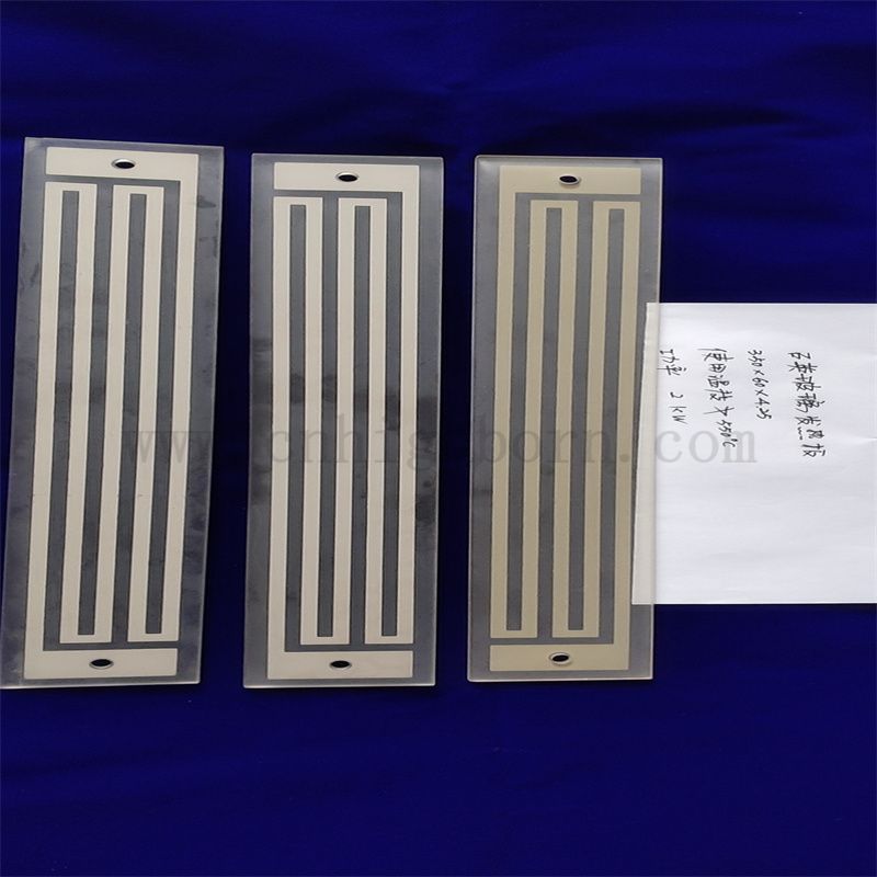 Plaque chauffante en verre rectangulaire