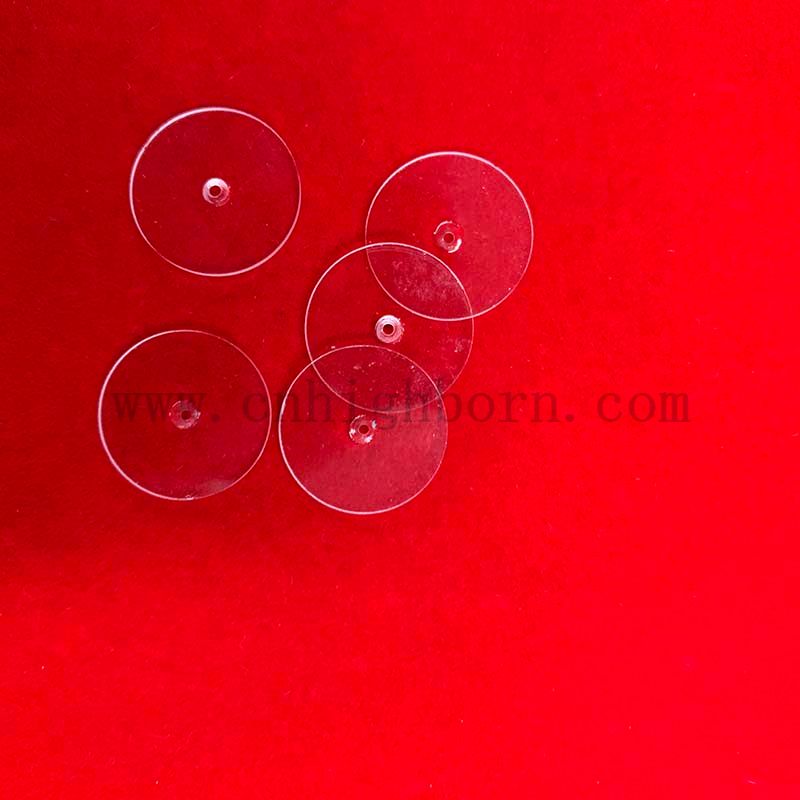 Plaque de quartz poli circulaire