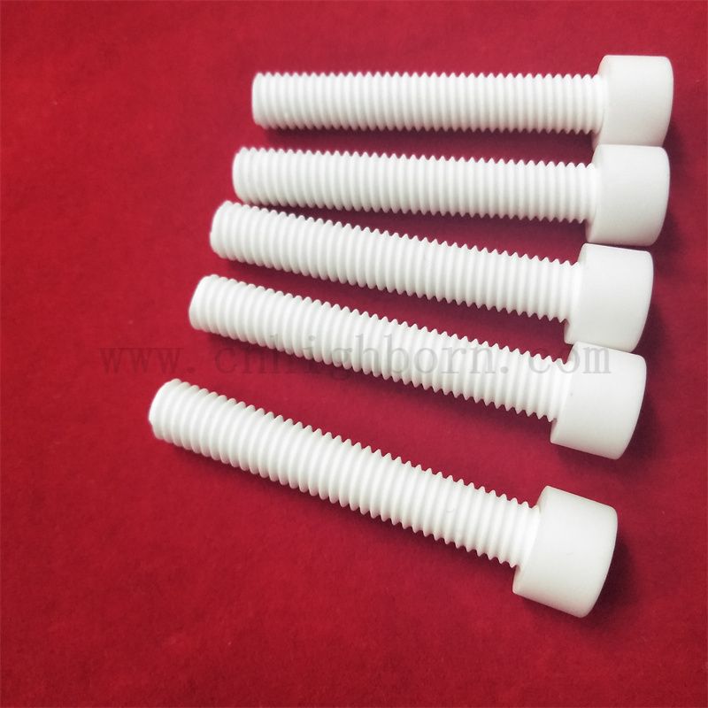 Écrou de boulon d'isolation en céramique d'alumine personnalisée Écrou M10 AL2O3