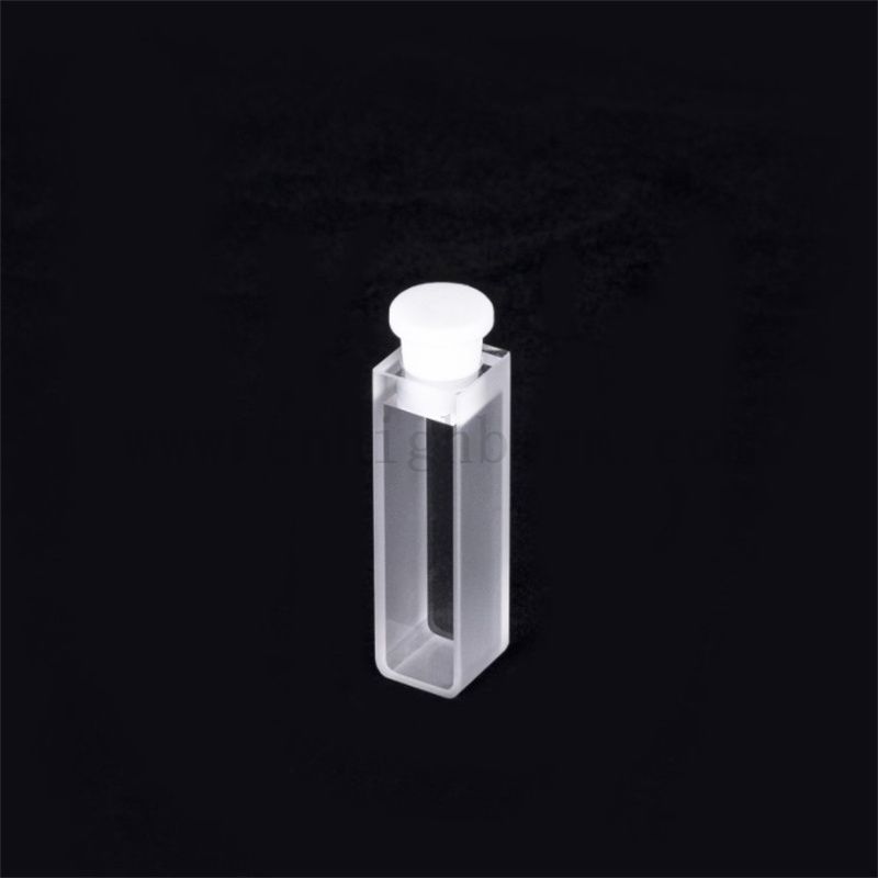 Instruments de quartz de recherche en laboratoire Q114 CUVETTE DE QUARTZ 3,5 ml Cellule en verre optique standard avec bouchon