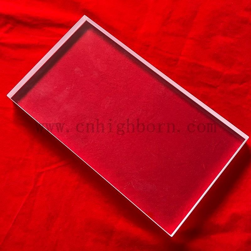Rectangle poli en verre de quartz transparent rectangle pour courbe UV
