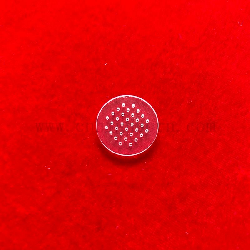 Disque perforé laser à quartz Plaque de quartz de silice transparente de silice transparente