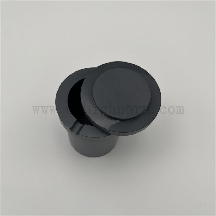Traitement de précision sans pressage Slicon Carbide Sic Cerramic Merting Crucible Inner Mur Polied Ceramic Oil Cup
