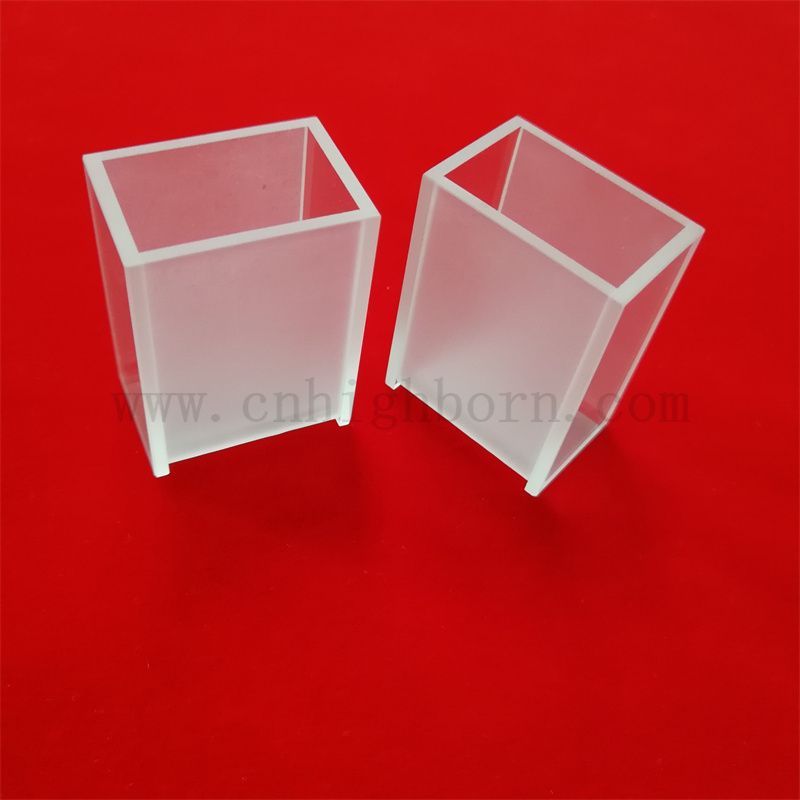 Spectrophotomotomètre en verre optique transparent claire standard Analyseur de biochimie des cellules d'échantillon de cuve de cuve en verre