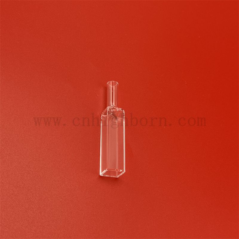 3 côtés Transparente Transmittance Optical Quartz Verre CUVETTE FLUORIMETRER RETANGULAIRE AVEC JOINS GRADÉS
