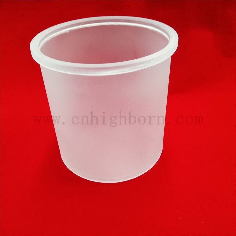 Résistance à la chaleur personnalisée à la silice fusionnée Creucible en quartz translucide