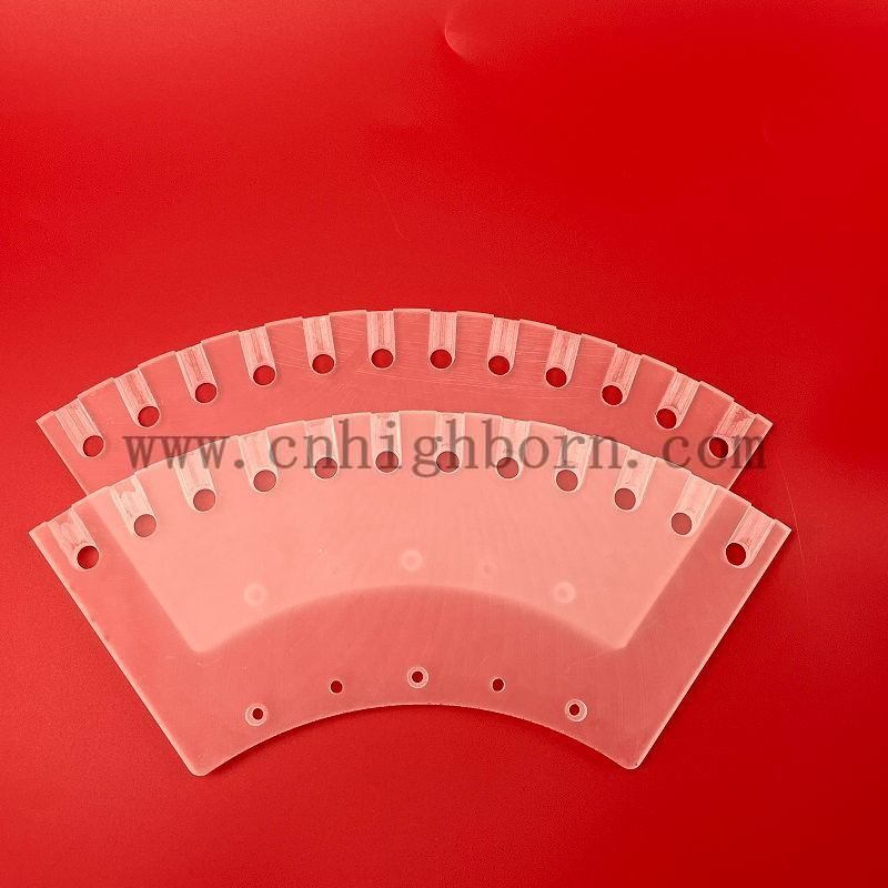 Plaque transparente en silice fondue