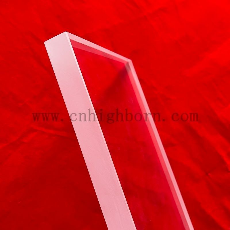 Dalle de quartz transparente rectangulaire