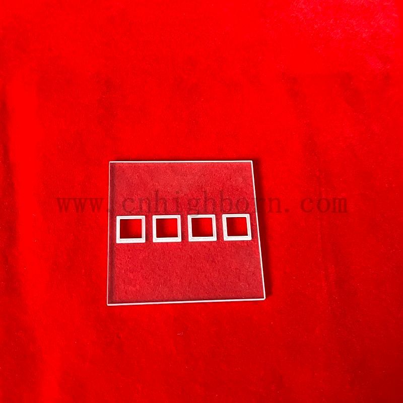 Panneau de verre de quartz poli