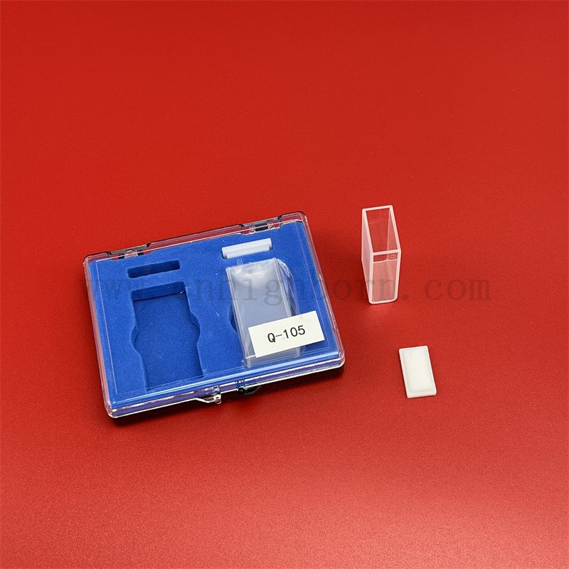 Instrument de laboratoire Spectrophotomètre en verre optique standard Q105 Cuvette de quartz transparent avec fond rond