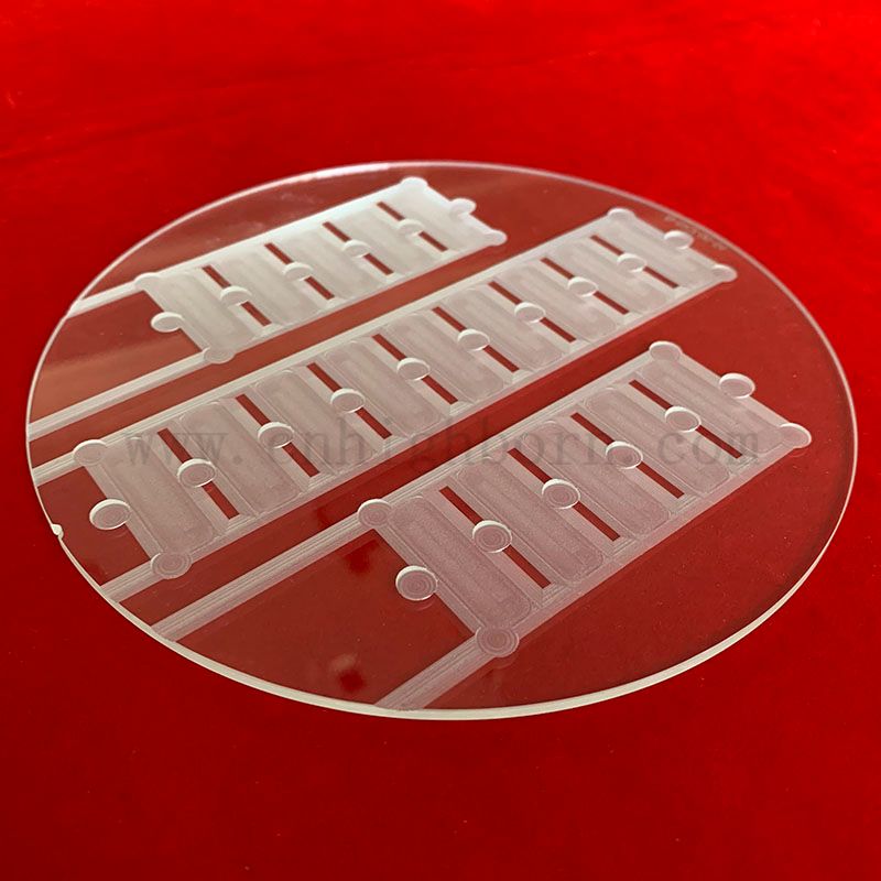 Broyage de la fenêtre en verre de quartz rond Polique de silice fusionnée