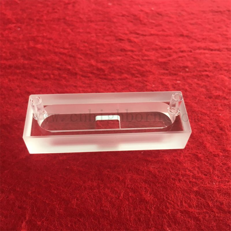Cellule d'absorption personnalisée HiQH Qualité haute précision Clean à vitre optique transparent Cuvette en verre micro-quartz