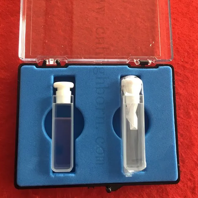 Q114 Cellule standard 2 côtés Transparent ouverture carrée laboratoire UV 10 mm Longueur de chemin Longueur Optical Glass Cuvette