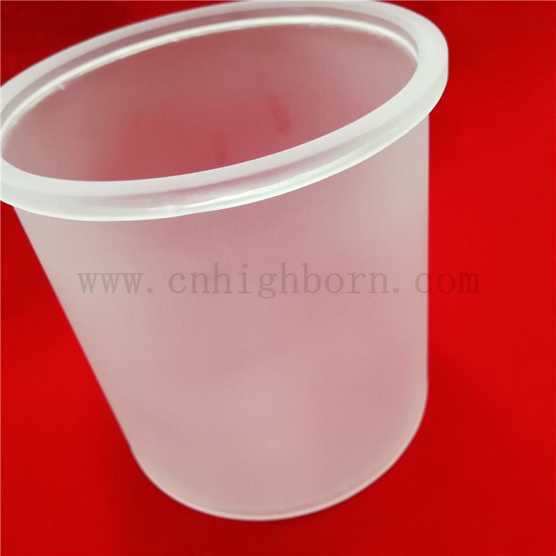 Résistance à la chaleur personnalisée à la silice fusionnée Creucible en quartz translucide