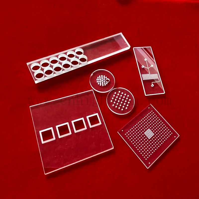 Fabricants Plaque à fentes en verre de quartz CNC transparent personnalisé 