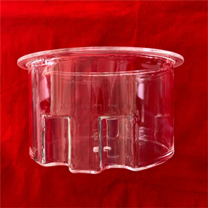 Instrument en verre de quartz transparent poli et résistant à la chaleur, personnalisé en laboratoire, pour l'industrie chimique