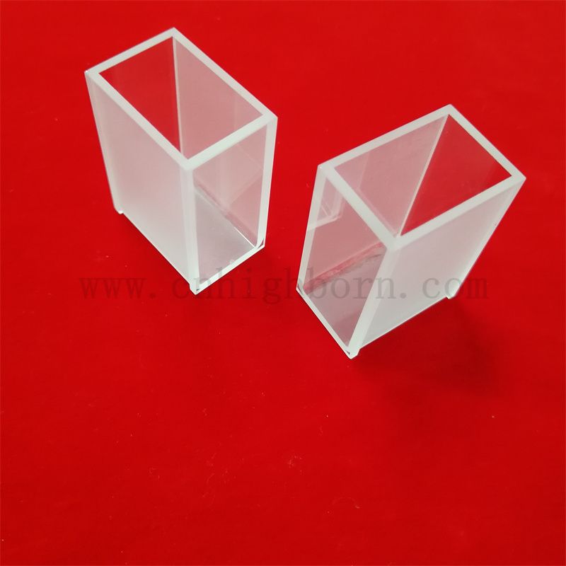 Spectrophotomotomètre en verre optique transparent claire standard Analyseur de biochimie des cellules d'échantillon de cuve de cuve en verre