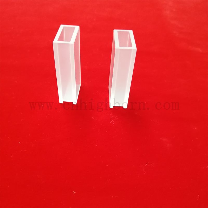 Recherche de laboratoire Clear Quartz Instrument Spectrophotomètre Spectrophotomètre CUVETTES DE VERRE OPTIQUE DE LETTRE DE QUARTZ