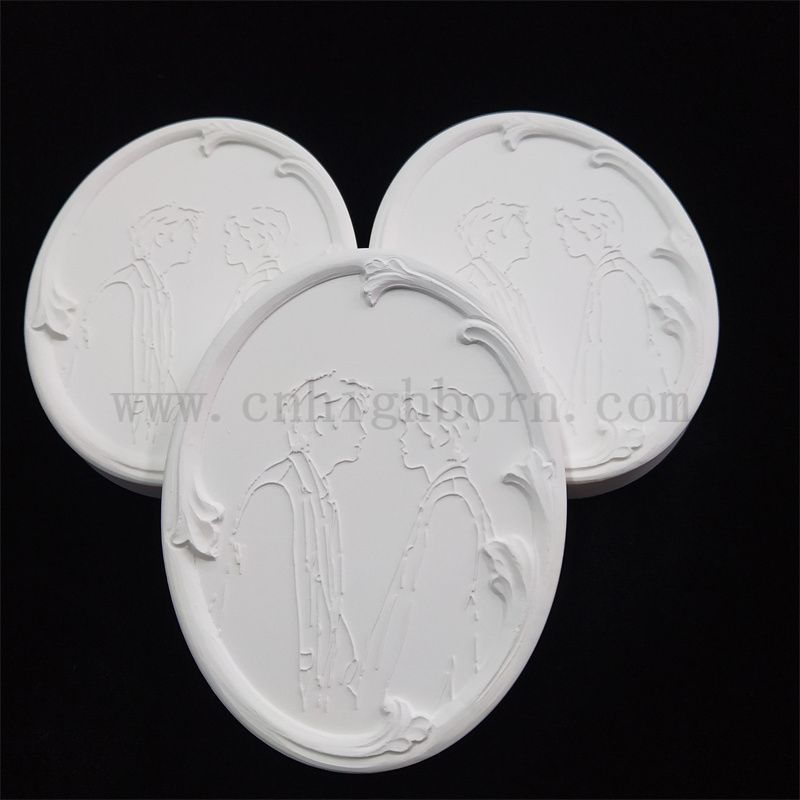 Silhouette Silhouette personnalisée Plaque de logo arôme évapore le disque de plâtre