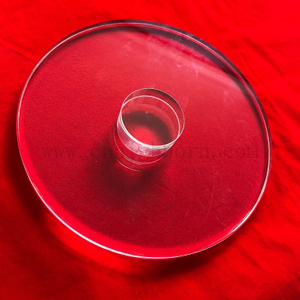 Fenêtre en verre de quartz UV de silice fondue ronde optique claire personnalisée JGS2