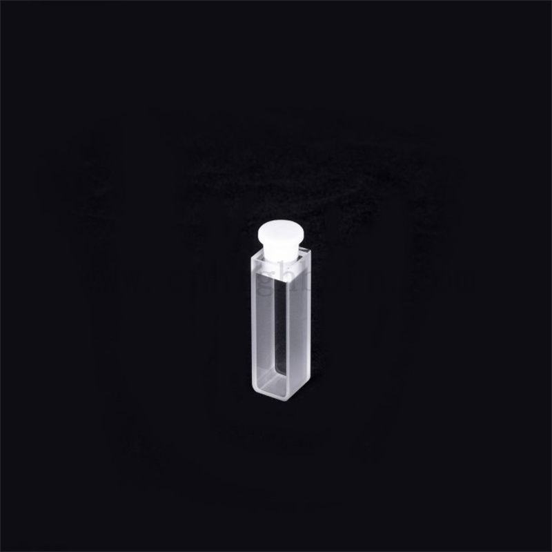Instruments de quartz de recherche en laboratoire Q114 CUVETTE DE QUARTZ 3,5 ml Cellule en verre optique standard avec bouchon