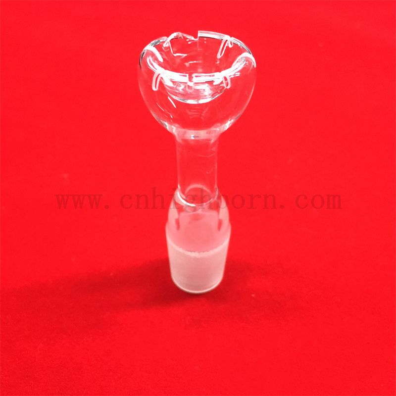 Résistance à la chaleur plus durable forme personnalisée banger en verre de quartz transparent