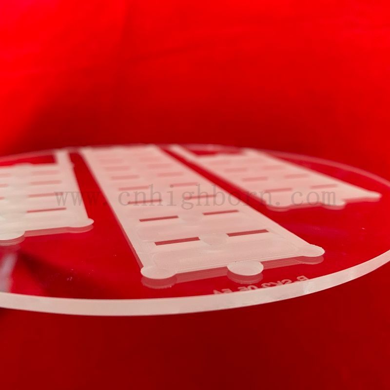 Broyage de la fenêtre en verre de quartz rond Polique de silice fusionnée