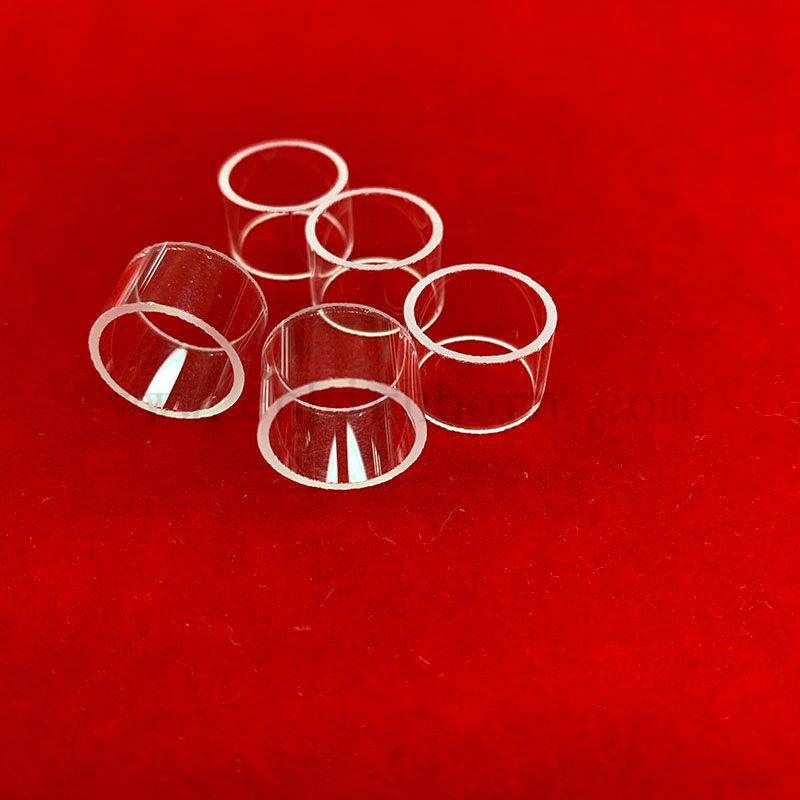 Anneau de verre de quartz de silice de polissage transparent pour le laboratoire de chimie