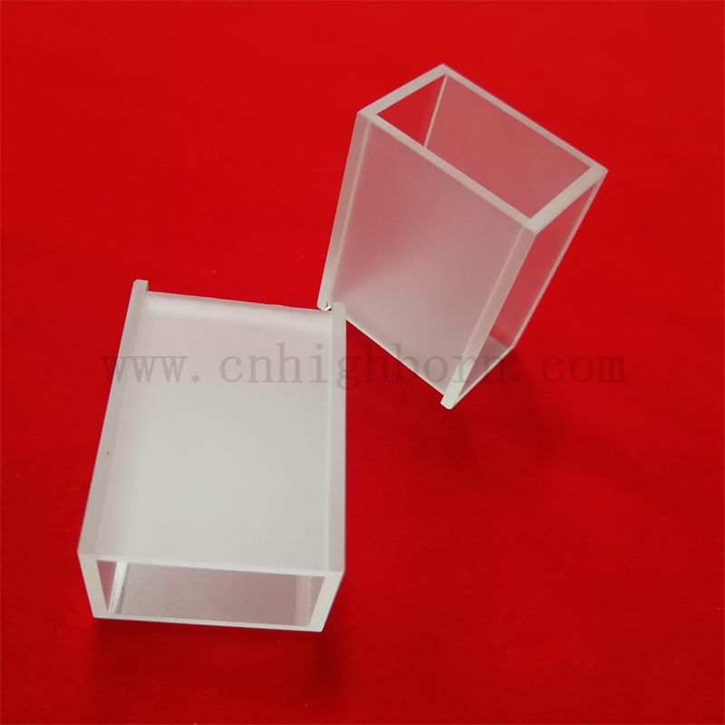 Spectrophotomotomètre en verre optique transparent claire standard Analyseur de biochimie des cellules d'échantillon de cuve de cuve en verre