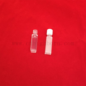 Cellule en verre optique claire standard 2Sides de laboratoire d'ouverture carrée transparente Couve en verre quartz en verre