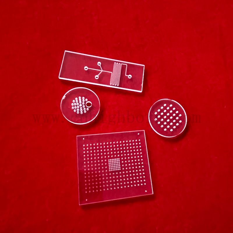Fabricants Plaque à fentes en verre de quartz CNC transparent personnalisé 