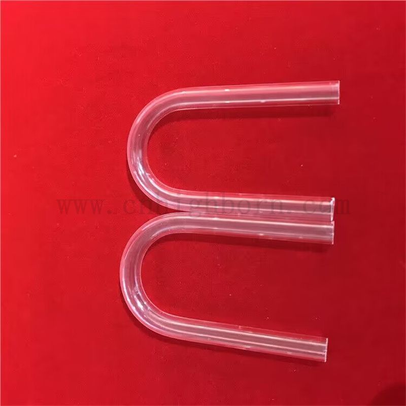 Résistance à la chaleur personnalisée en u tube de quartz en verre de silice fondu