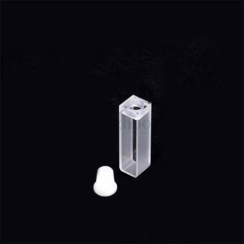 Instruments de quartz de recherche en laboratoire Q114 CUVETTE DE QUARTZ 3,5 ml Cellule en verre optique standard avec bouchon