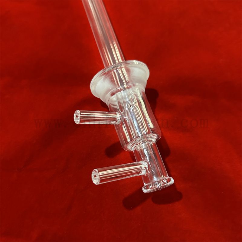 Résistance à la chaleur claire Forme personnalisée Tube en verre de silice fusionnée