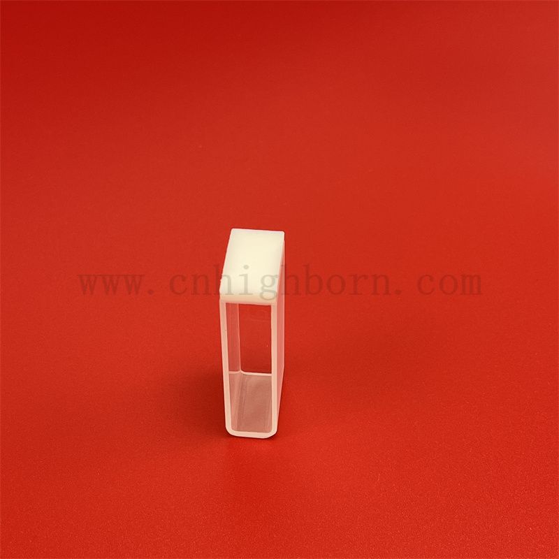 Instrument de laboratoire Spectrophotomètre en verre optique standard Q105 Cuvette de quartz transparent avec fond rond