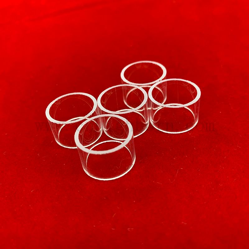 Anneau de verre de quartz de silice de polissage transparent pour le laboratoire de chimie
