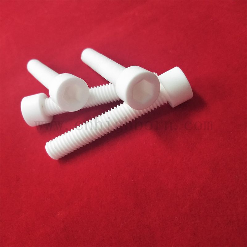Écrou de boulon d'isolation en céramique d'alumine personnalisée Écrou M10 AL2O3