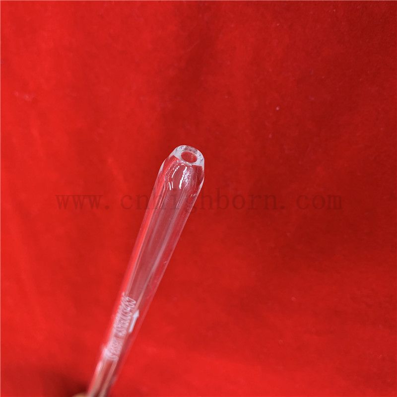 Résistance à la chaleur personnalisée transparent en verre de silice fusionnée avec dessin