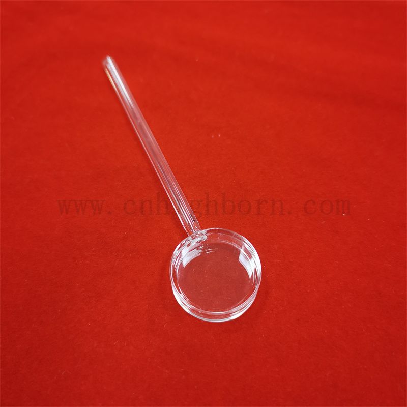 Échantillon de laboratoire Longue longueur de trajectoire claire grande cuve à quartz ronde pour spectrophotomètre UV