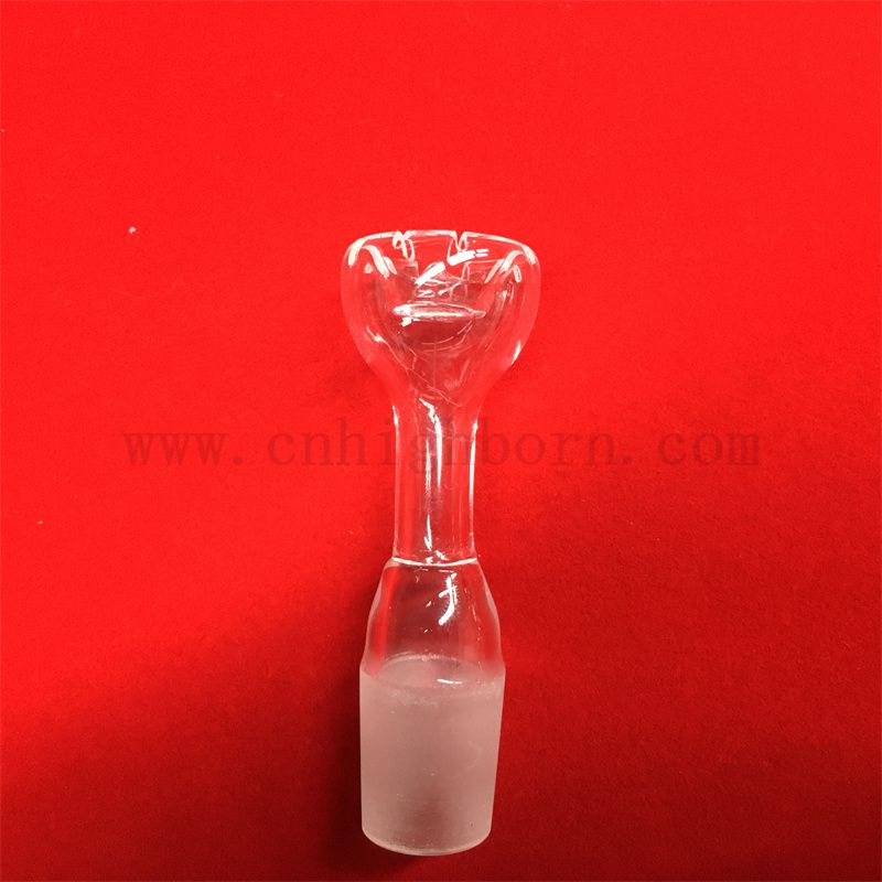 Résistance à la chaleur plus durable forme personnalisée banger en verre de quartz transparent