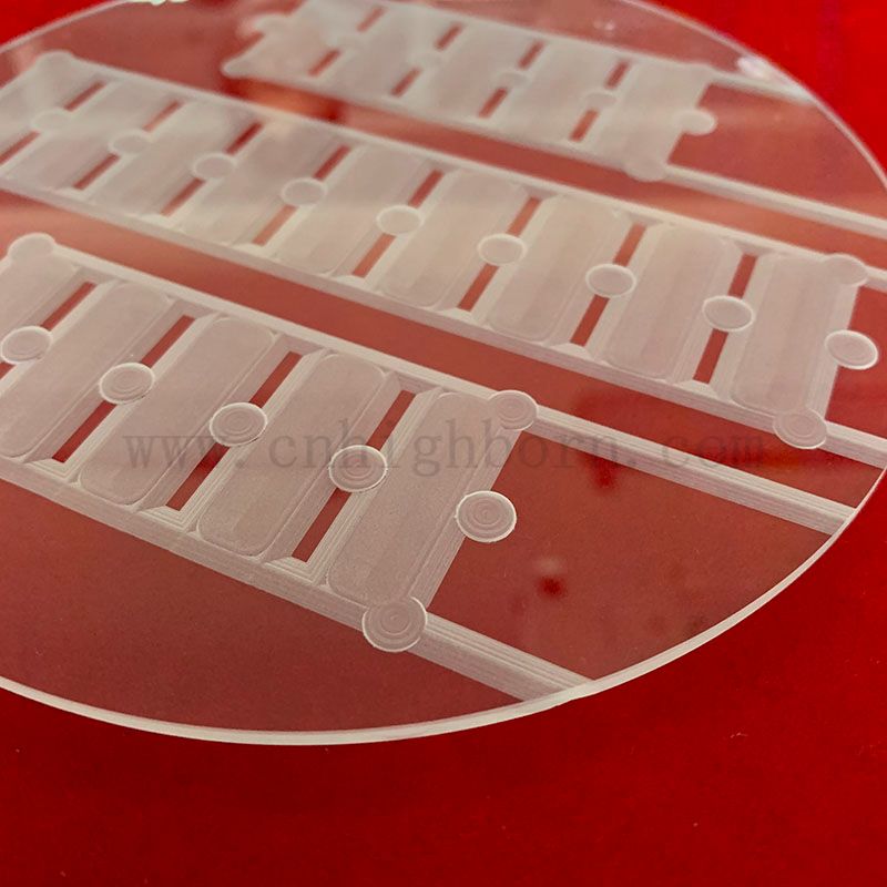 Broyage de la fenêtre en verre de quartz rond Polique de silice fusionnée