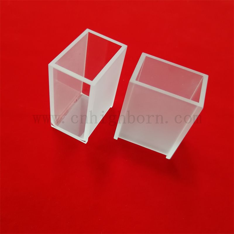 Spectrophotomotomètre en verre optique transparent claire standard Analyseur de biochimie des cellules d'échantillon de cuve de cuve en verre