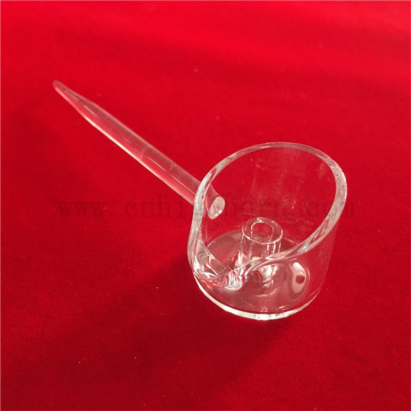  Transparent de 4 mm d'épaisseur à fond de silice à fond de banger plat avec tasse d'insertion