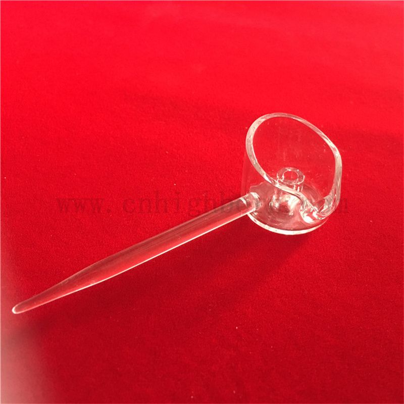  Transparent de 4 mm d'épaisseur à fond de silice à fond de banger plat avec tasse d'insertion