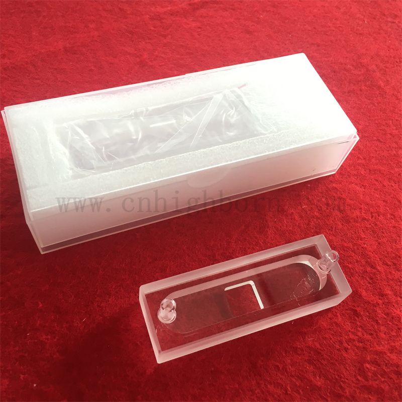 Cellule d'absorption personnalisée HiQH Qualité haute précision Clean à vitre optique transparent Cuvette en verre micro-quartz
