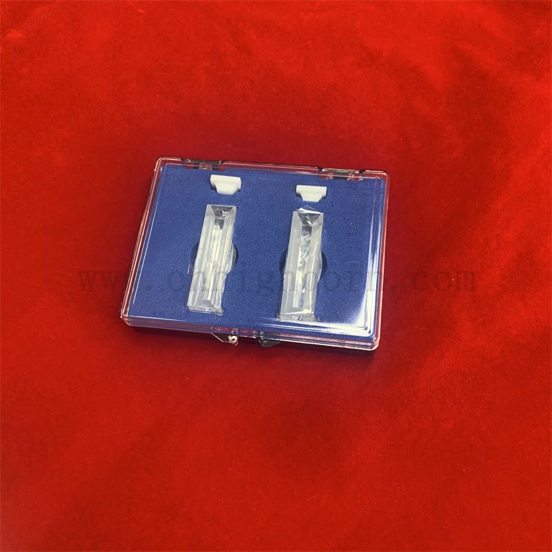 Recherche de résistance à la chaleur Research Quartz Glass Cuvette Analyzer Micro Flouromètre Cuchomomètre