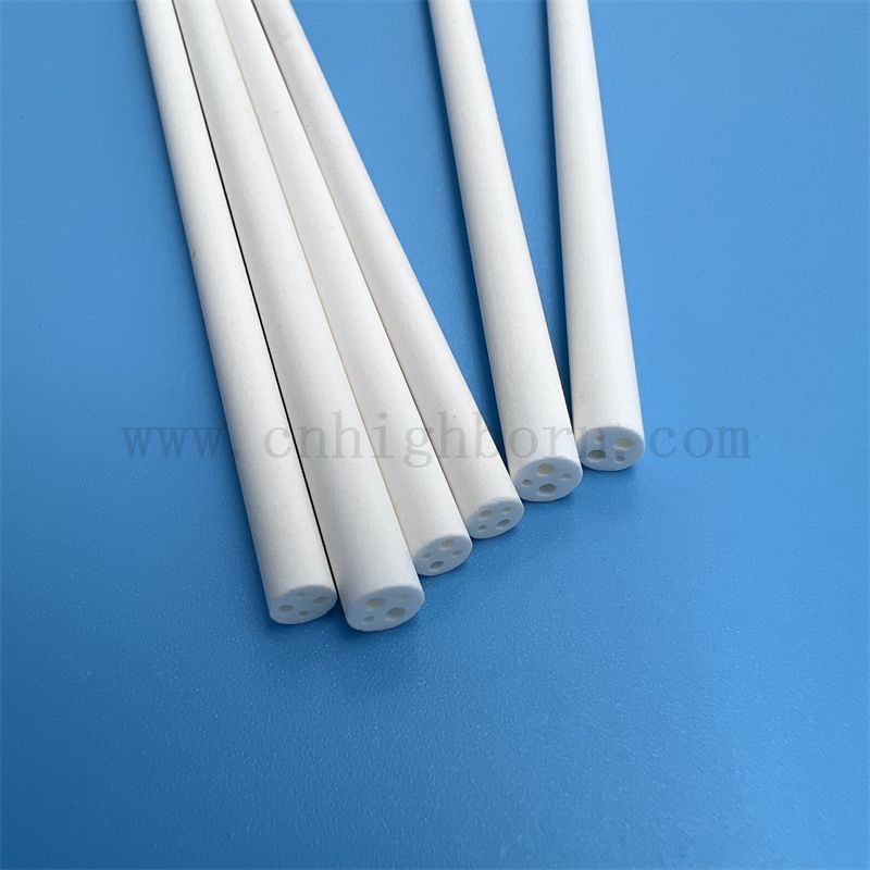 99% de tube d'oxyde de magnésium mgo tubes isolants en céramique tiges pour 2 trous 4 trous