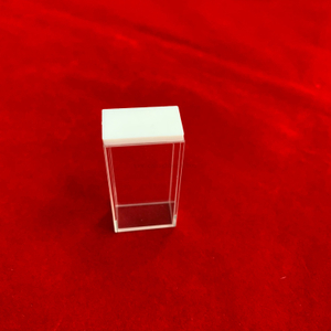 Spectrophotomètre à cuvette en verre optique transparent, cuvette en verre de Quartz de 7ml, cellule de fluoromètre Standard avec couvercle
