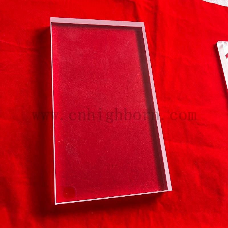 Rectangle poli en verre de quartz transparent rectangle pour courbe UV