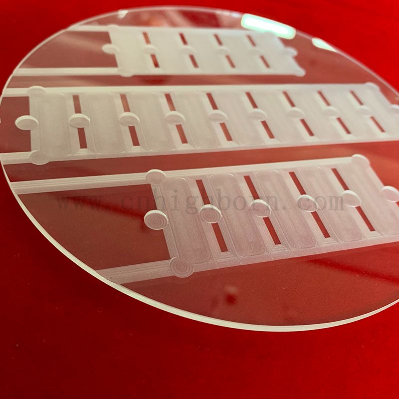 Broyage de la fenêtre en verre de quartz rond Polique de silice fusionnée